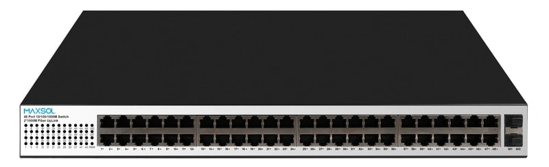 Switch PoE Maxsol PS14802SFG de 48 puertos con presupuesto PoE total de 400 W