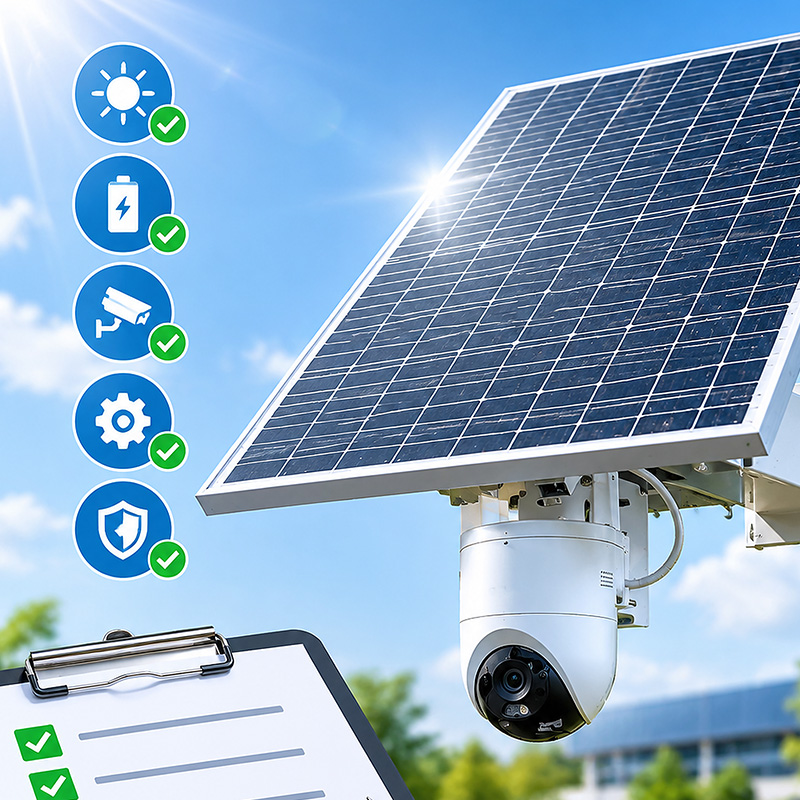 Lista de comprobación para instalar CCTV con energía solar