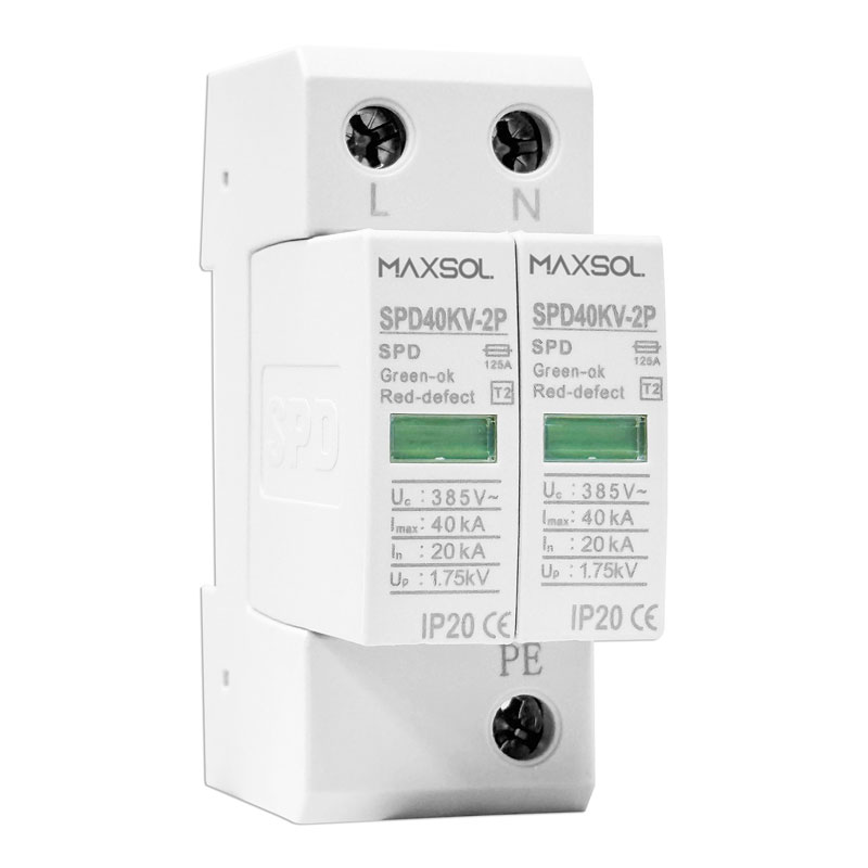 Protector industrial contra sobretensiones de 20–40 kA para carril DIN