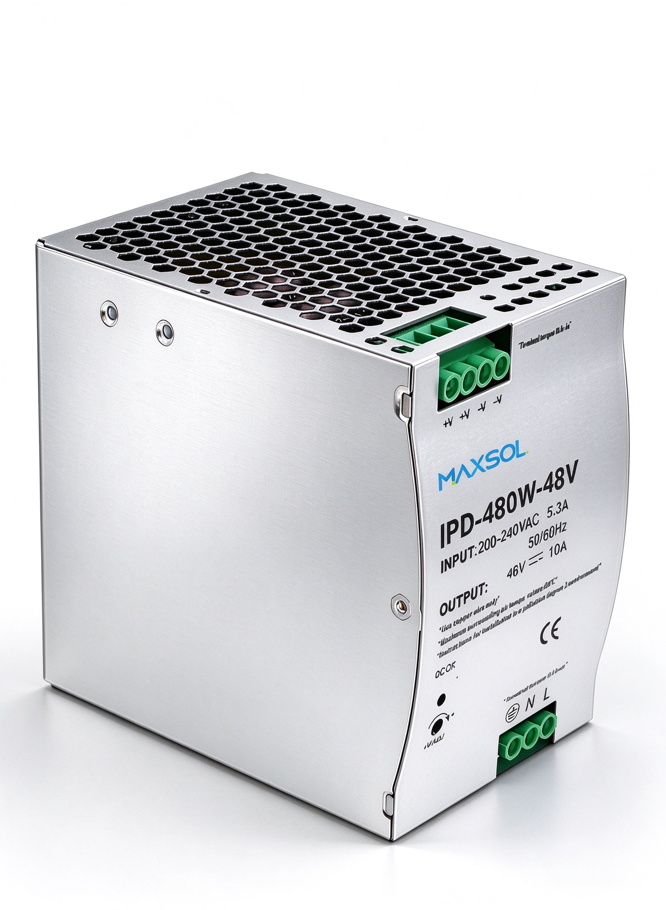 Fuente de alimentación industrial de 48 V y 480 W para carril DIN