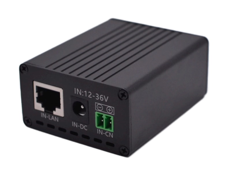 Convertidor de alimentación ajustable de 12–36V DC a PoE