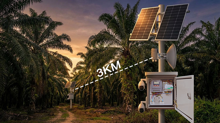 Solución inalámbrica y de energía solar autónoma