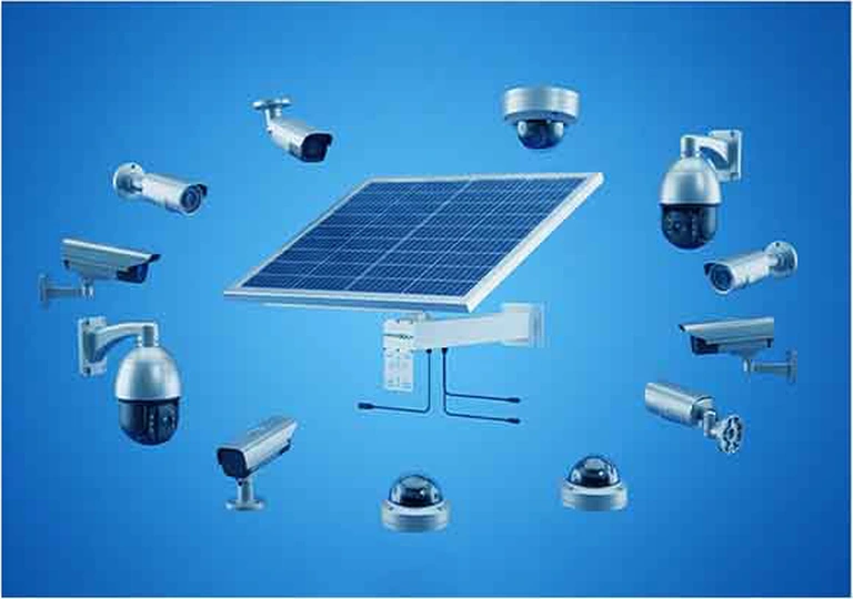 Sistema solar rodeado de cámaras exteriores compatibles